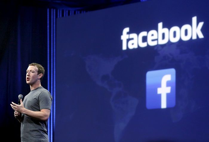 Facebook CEO Mark Zuckerberg speaks during his keynote address at Facebook F8 in San Francisco, Cali