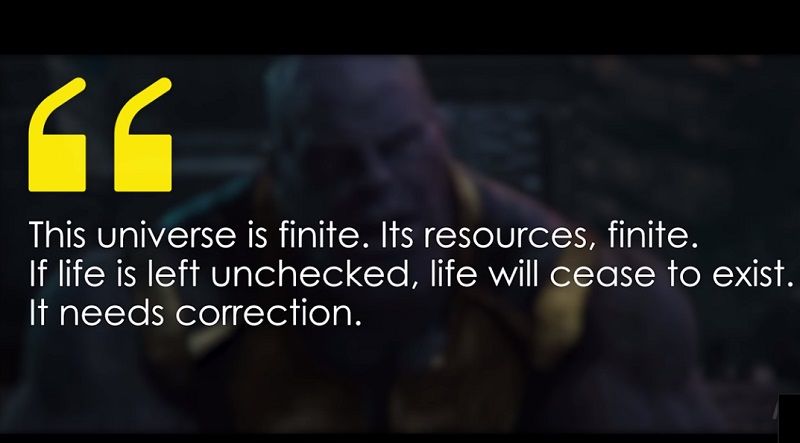 Quote Thanos di film Avengers: Infinity War