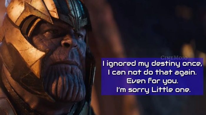 Quote Thanos di film Avengers: Infinity War