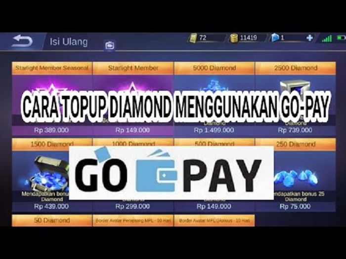 Top Up Diamond Lewat GoPay