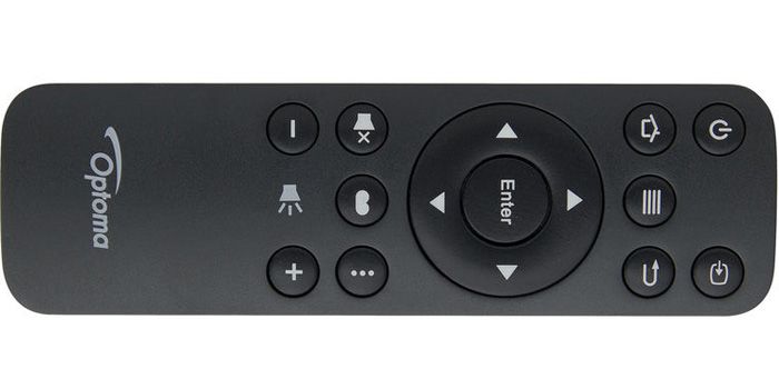 Meskipun bisa menggunakan kendali suara, Optoma tetap tidak melupakan remote controller.