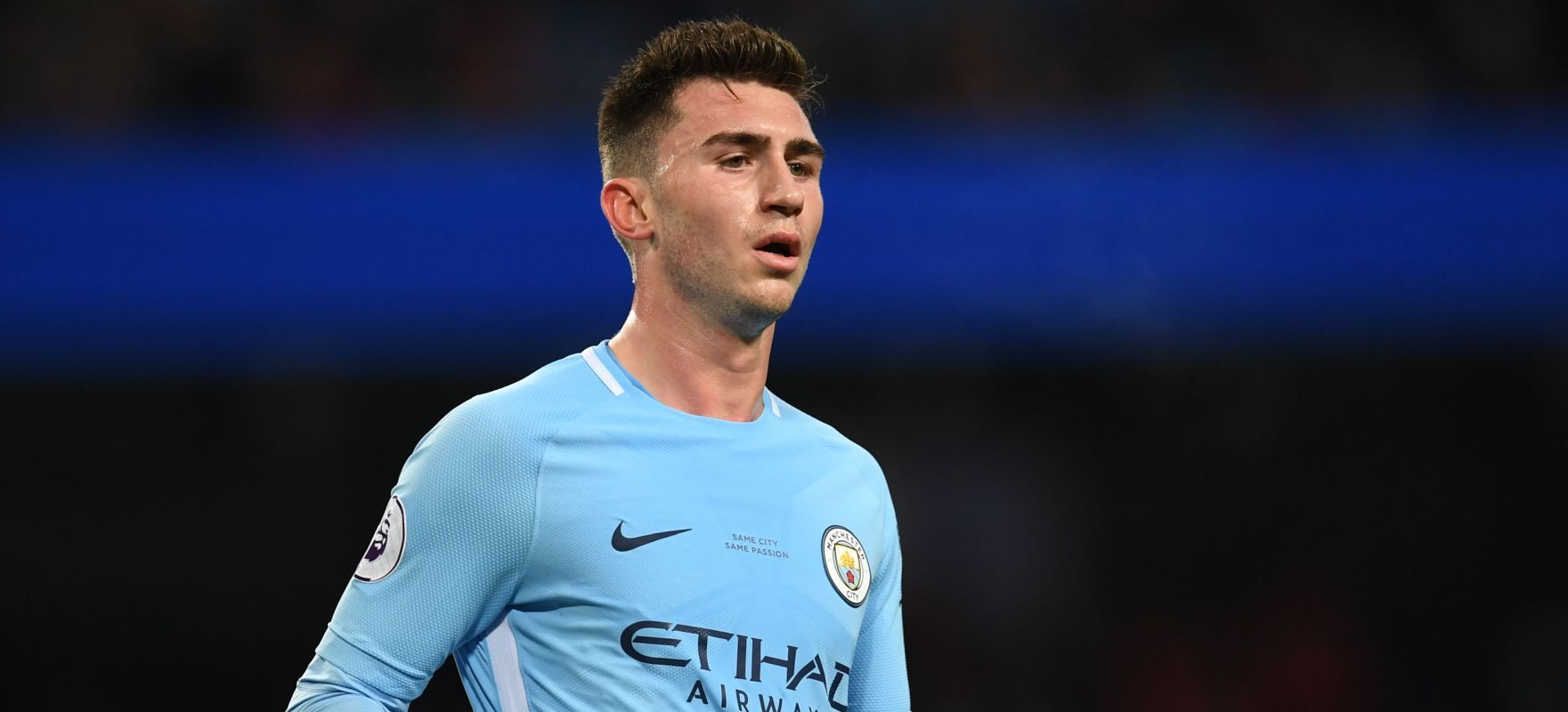 Manchester City's French defender Aymeric Laporte is pictured during the English Premier League foot