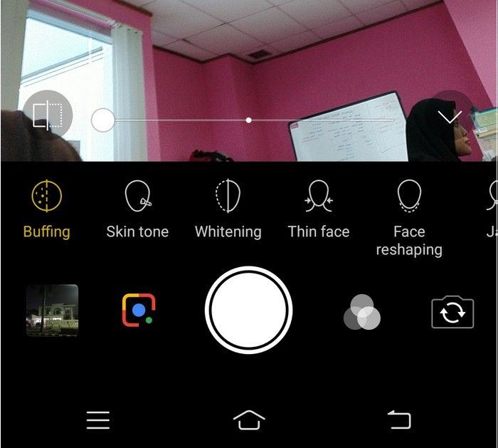 Vivo V11 Pro - menu kamera selfie