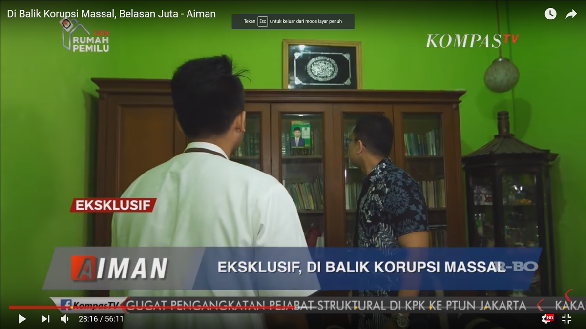 Rumah HM Zainuddin AS, tersangka korupsi DPRD Malang