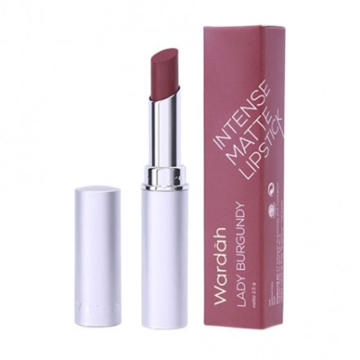 Lipstik bold dari Wardah Intense Matte Lipstick - 12 Lady Burgundy