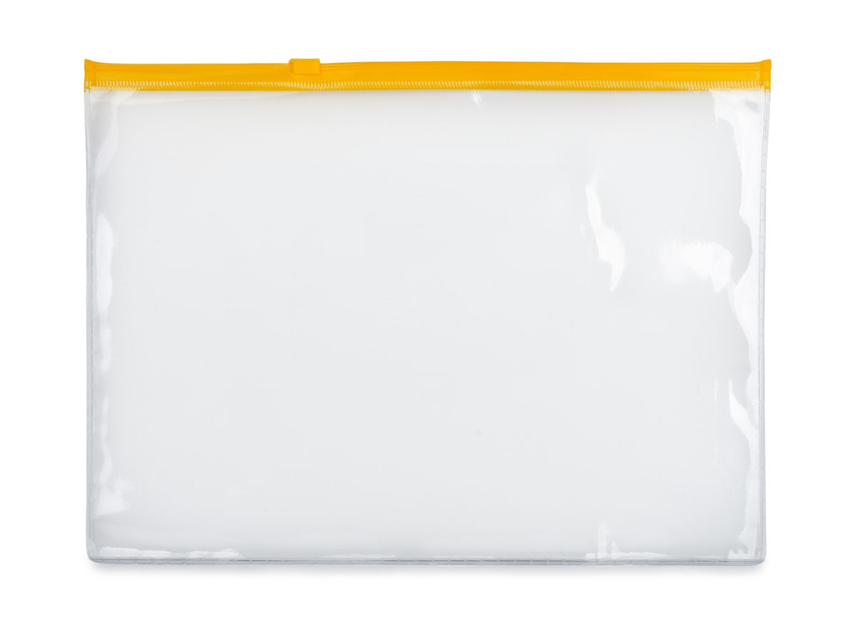 Plastic zipper bag isolated on white