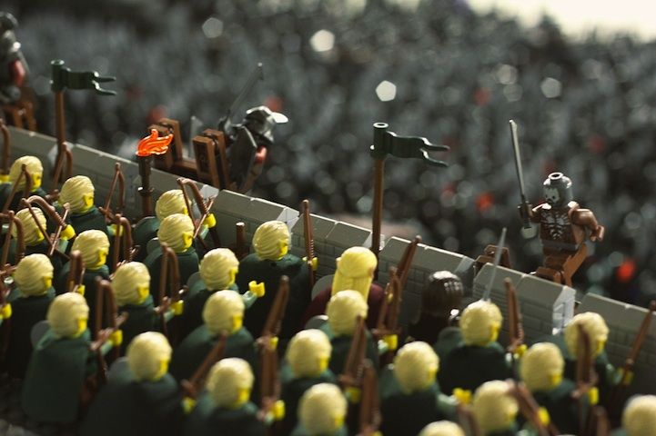 Perang Helm's Deep di Lord of the Rings yang Disusun dari LEGO