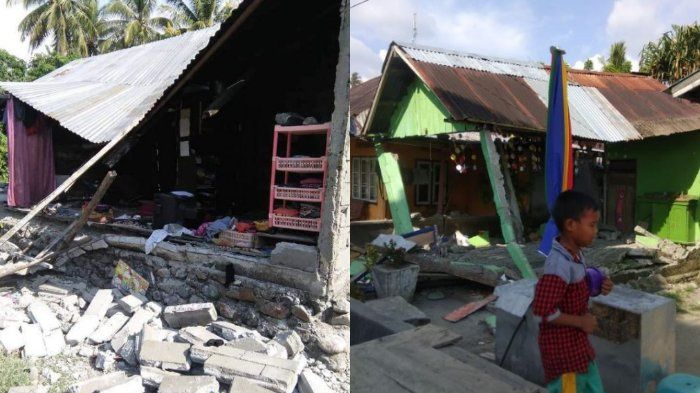 Kerusakan akibat gempa di Donggala, Sulteng, Jumat (29/9/2018). 