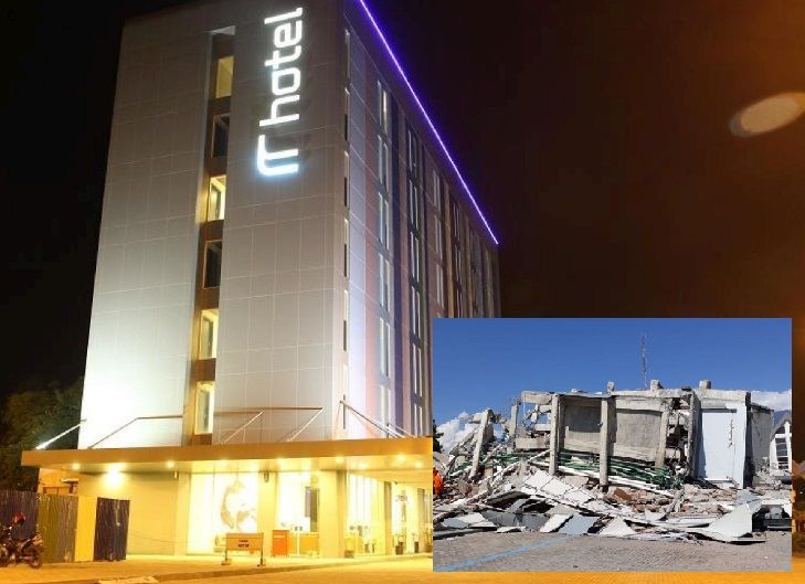 Hotel Roa Roa di Palu berdiri dengan megah sebelum ambruk dan luluh lantak terkena gempa Donggala. 