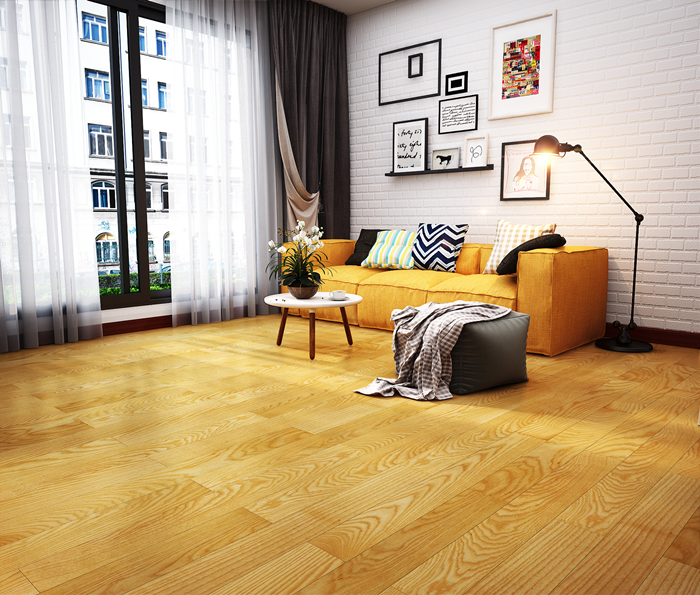 Warna muda lantai kayu memberi kesan modern dan ceria, tidak suram. Cocok diaplikasikan untuk rumah 