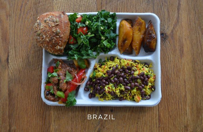 Menu makan siang di Brazil