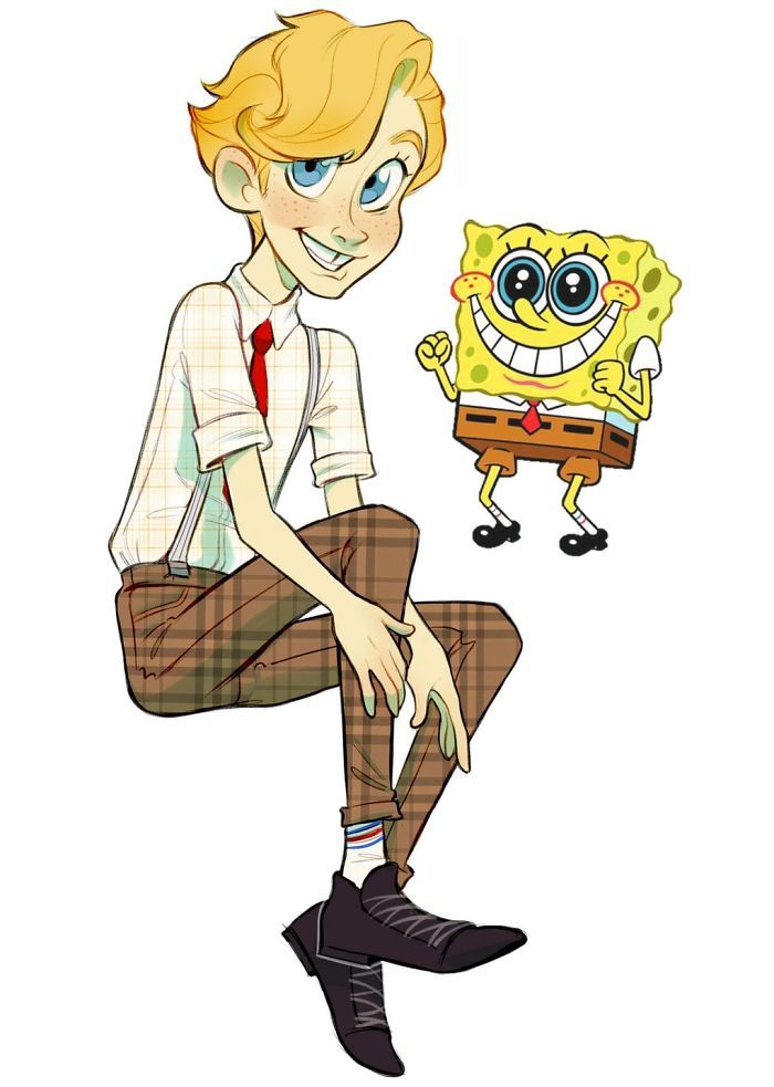 Karakter kartun Spongebob jadi manusia