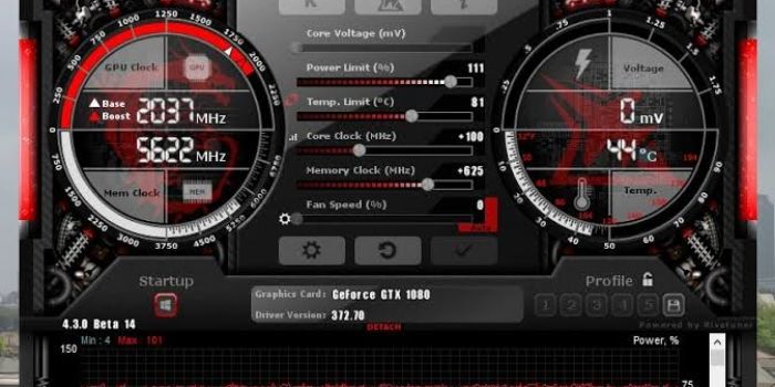 Selain melalui BIOS, kamu juga bisa mengubah parameter dengan menggunakan software khusus untuk overclocking yang diberikan oleh beberapa penyedia graphics card.