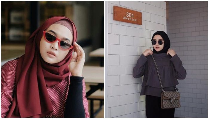 Kacamata gaya wanita hijab 2021