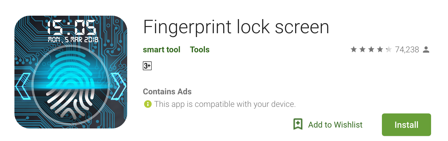 Aplikasi Fingerprint Lock Screen