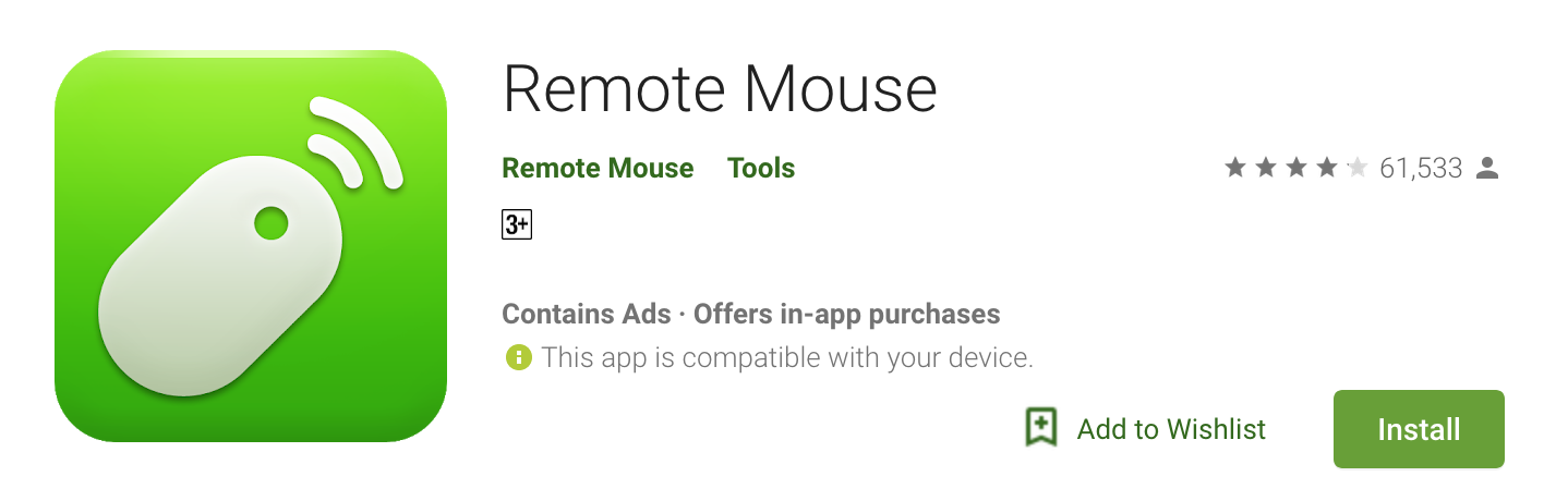 Aplikasi Remote Mouse
