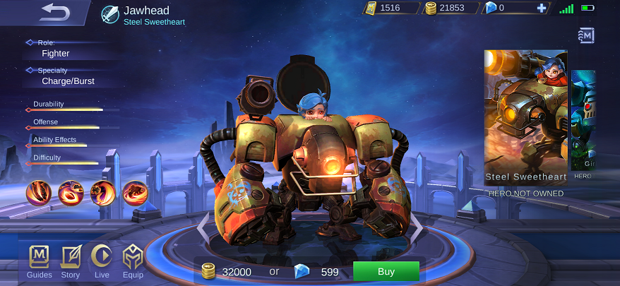 Jawhead, Hero Fighter Mobile Legends