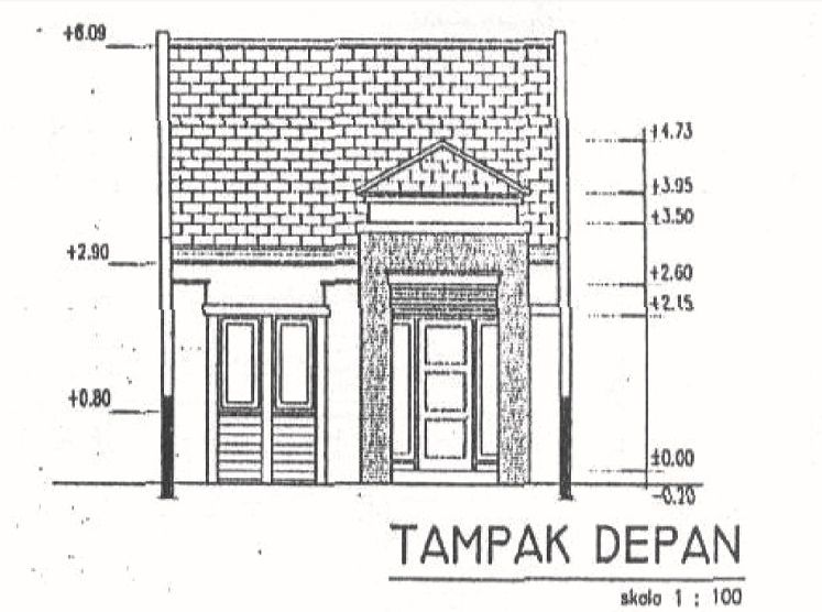 Tampak depan rumah asli