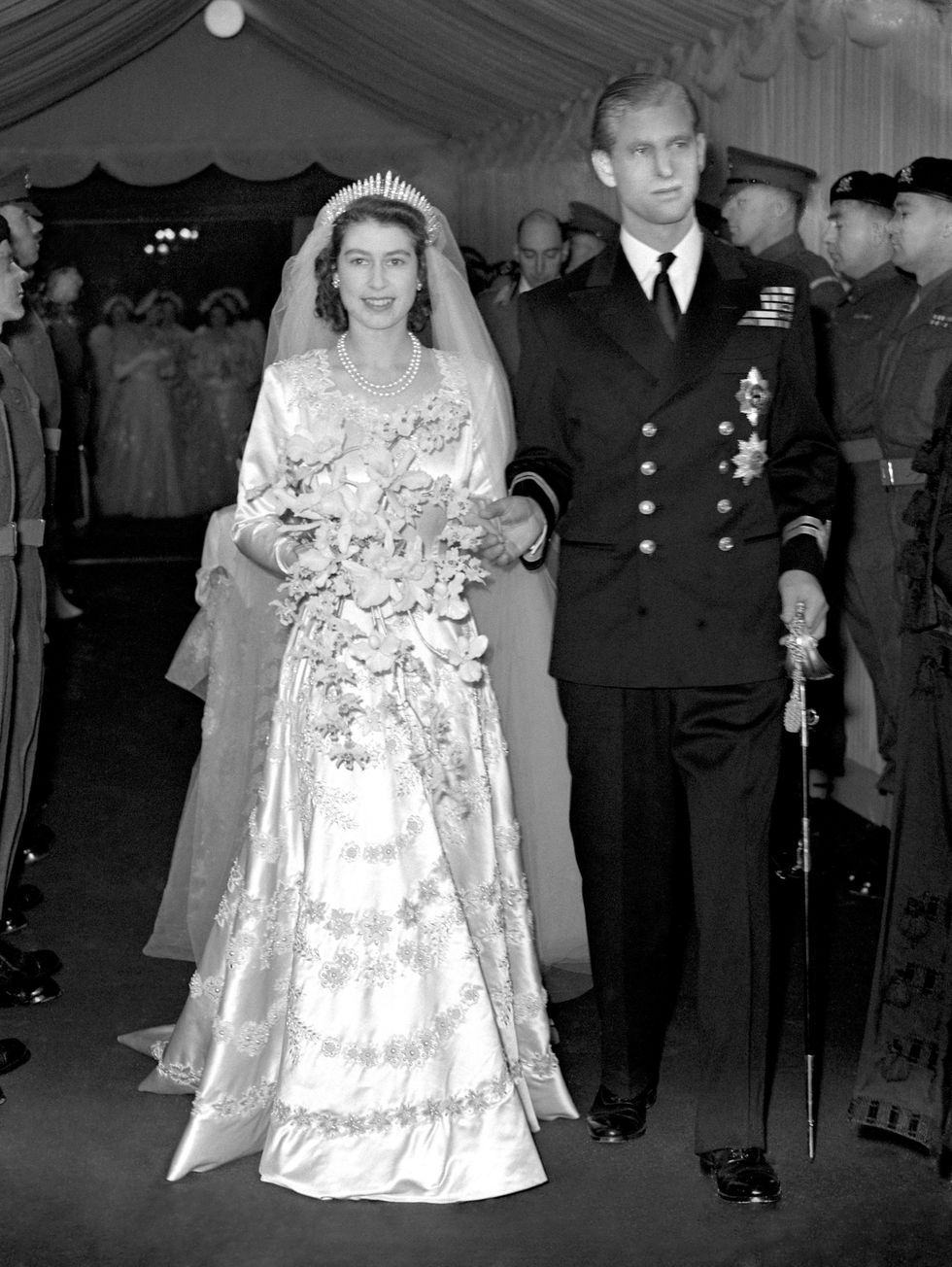 Ratu Elizabeth II dan Pangeran Philip (1947).