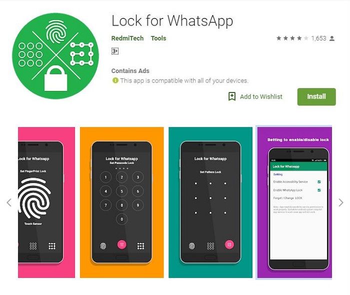 Tips mencegah WhatsApp disadap dengan install aplikasi Lock for WhatsApp