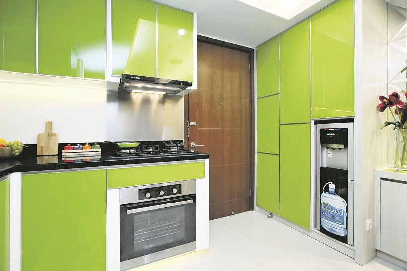 Inspirasi dapur serba hijau