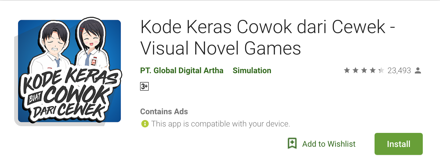 Kode Keras Cowok Dari Cewek Play Store