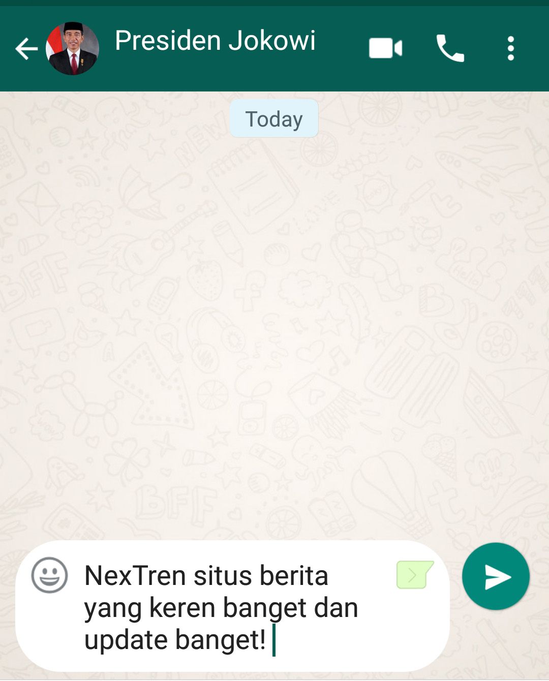 Contoh Pengunaan Fake Chat