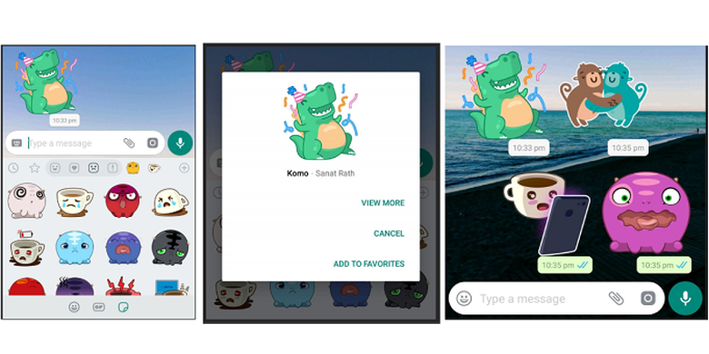 Fitur stiker di WhatsApp