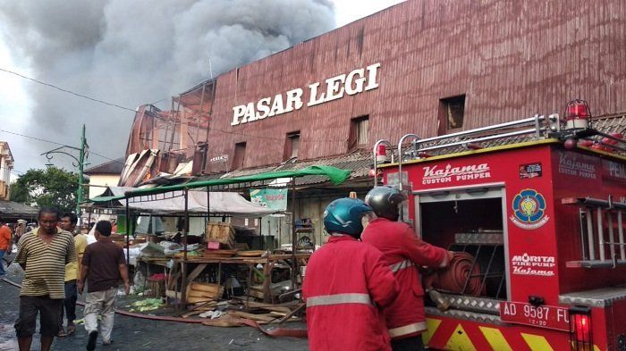 Pasar Legi Solo Alami Kebakaran, Ribuan Kios Ludes Terbakar 