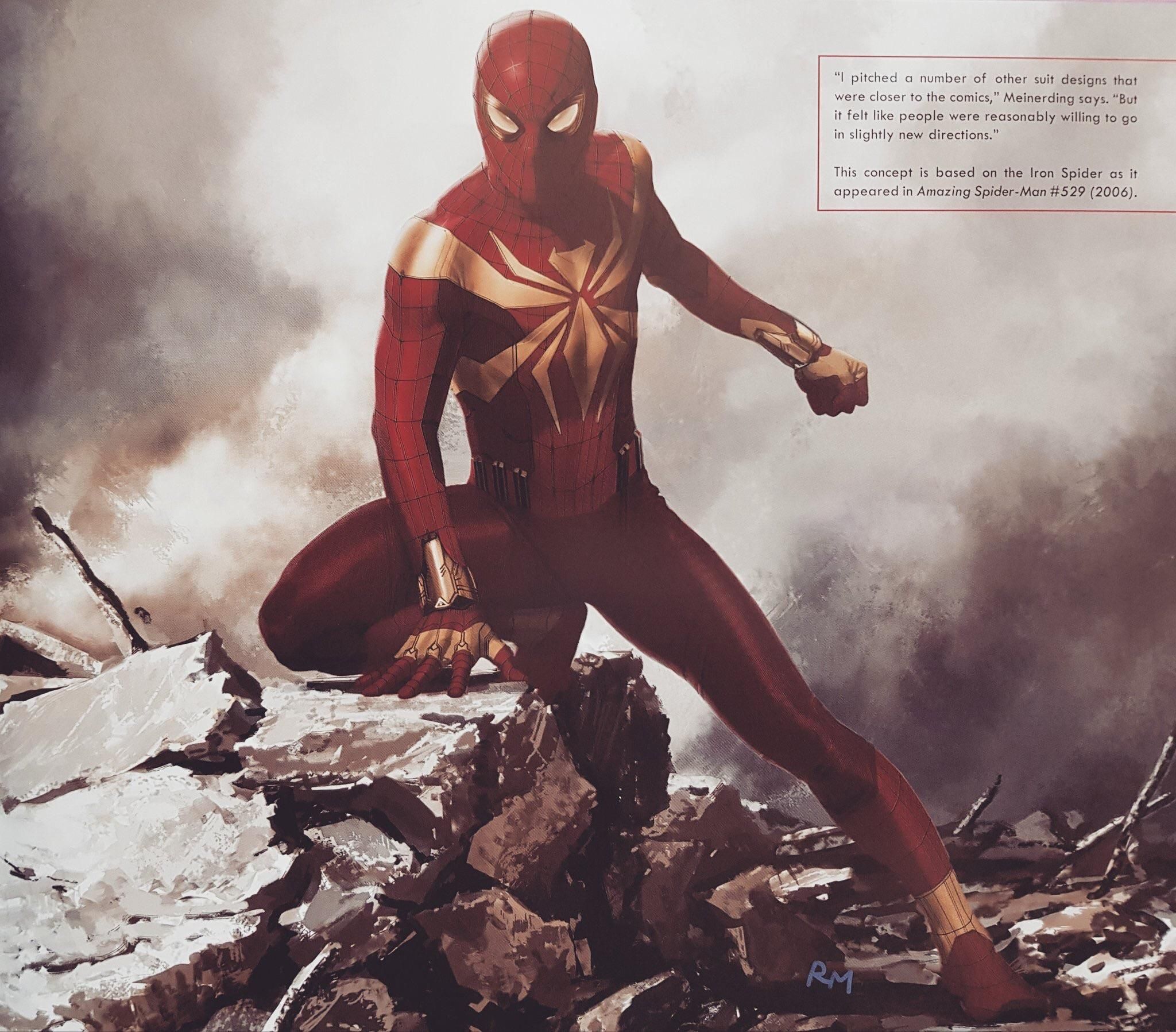 Konsep awal kostum Iron Spider