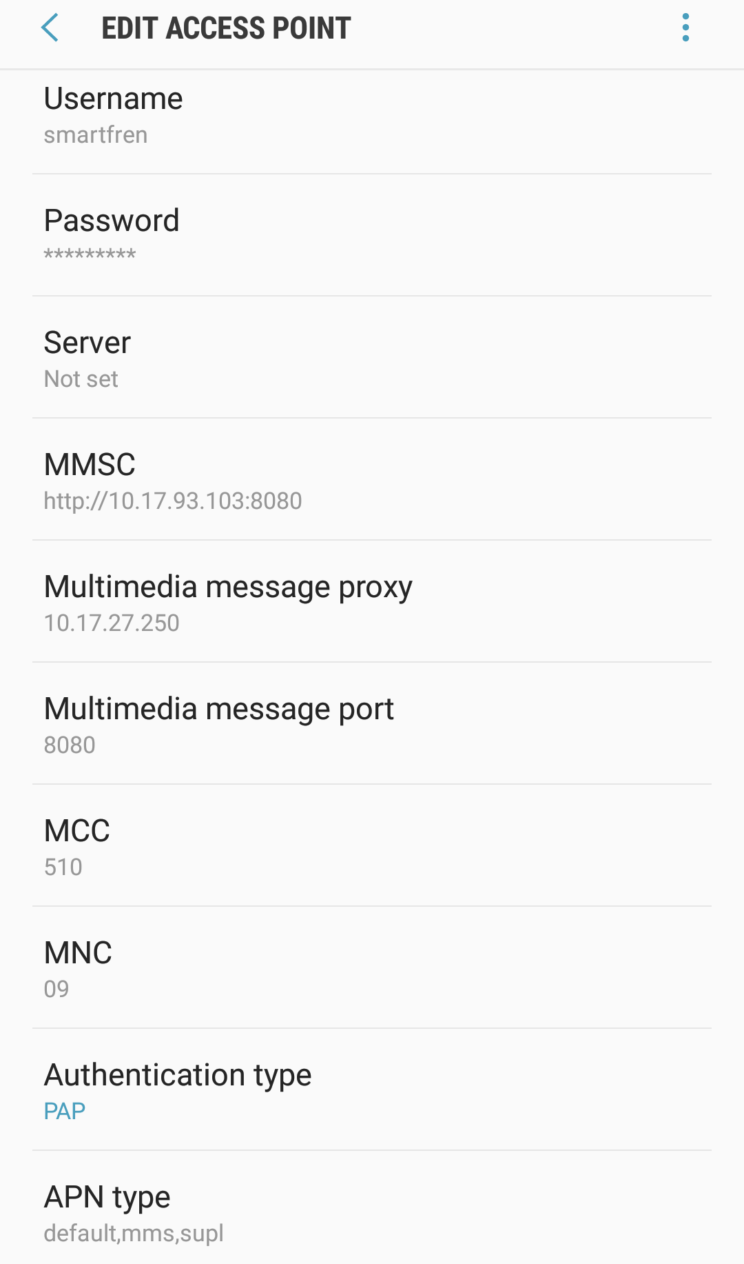 Setting APN di Samsung Galaxy Note 5