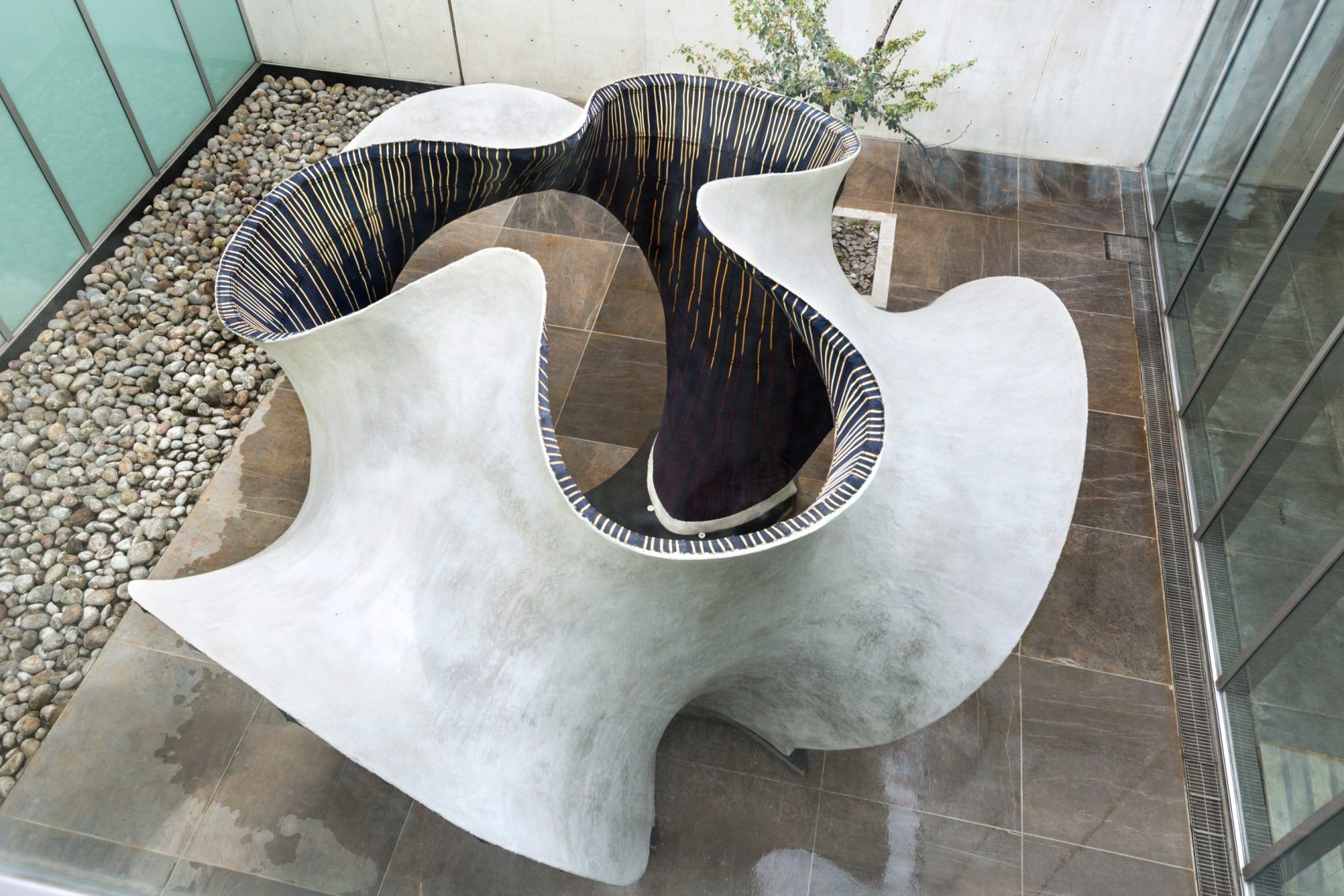 Kolaborasi Zaha Hadid Architects dan ETH Zurich Ciptakan Paviliun dengan 3D-knitted formwork 