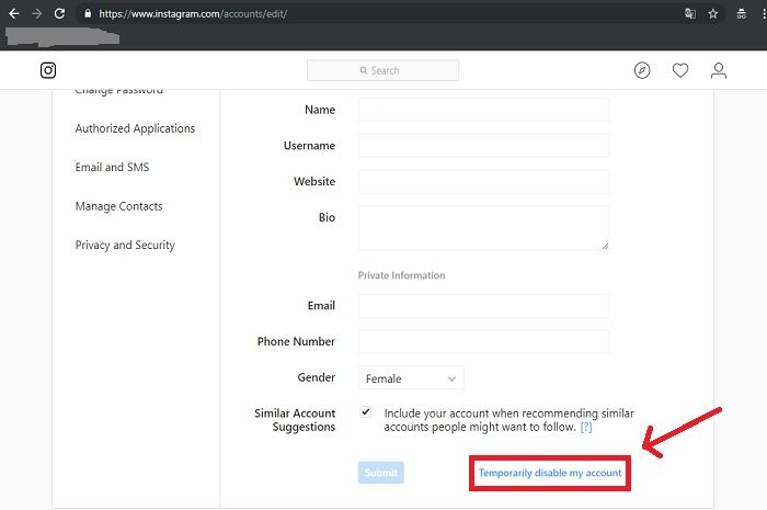 Cara menghapus sementara akun Instagram