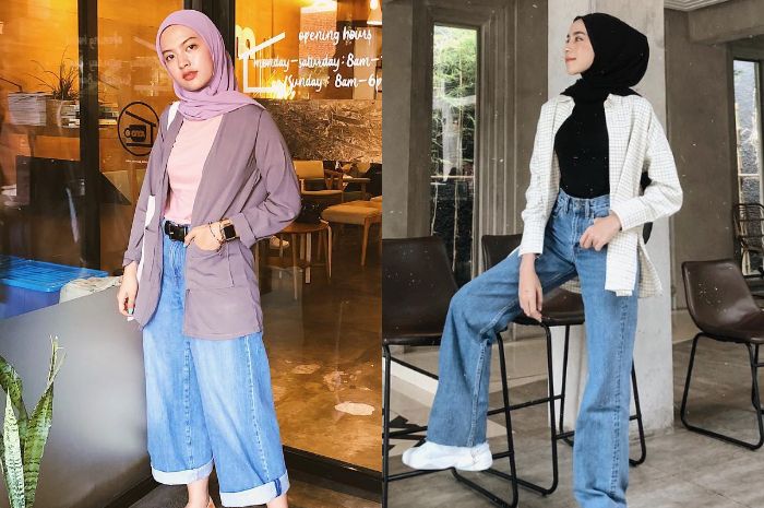 Inspirasi Mix And Match Celana Wide Leg Jeans Ala Selebgram Hijabers Semua Halaman Stylo