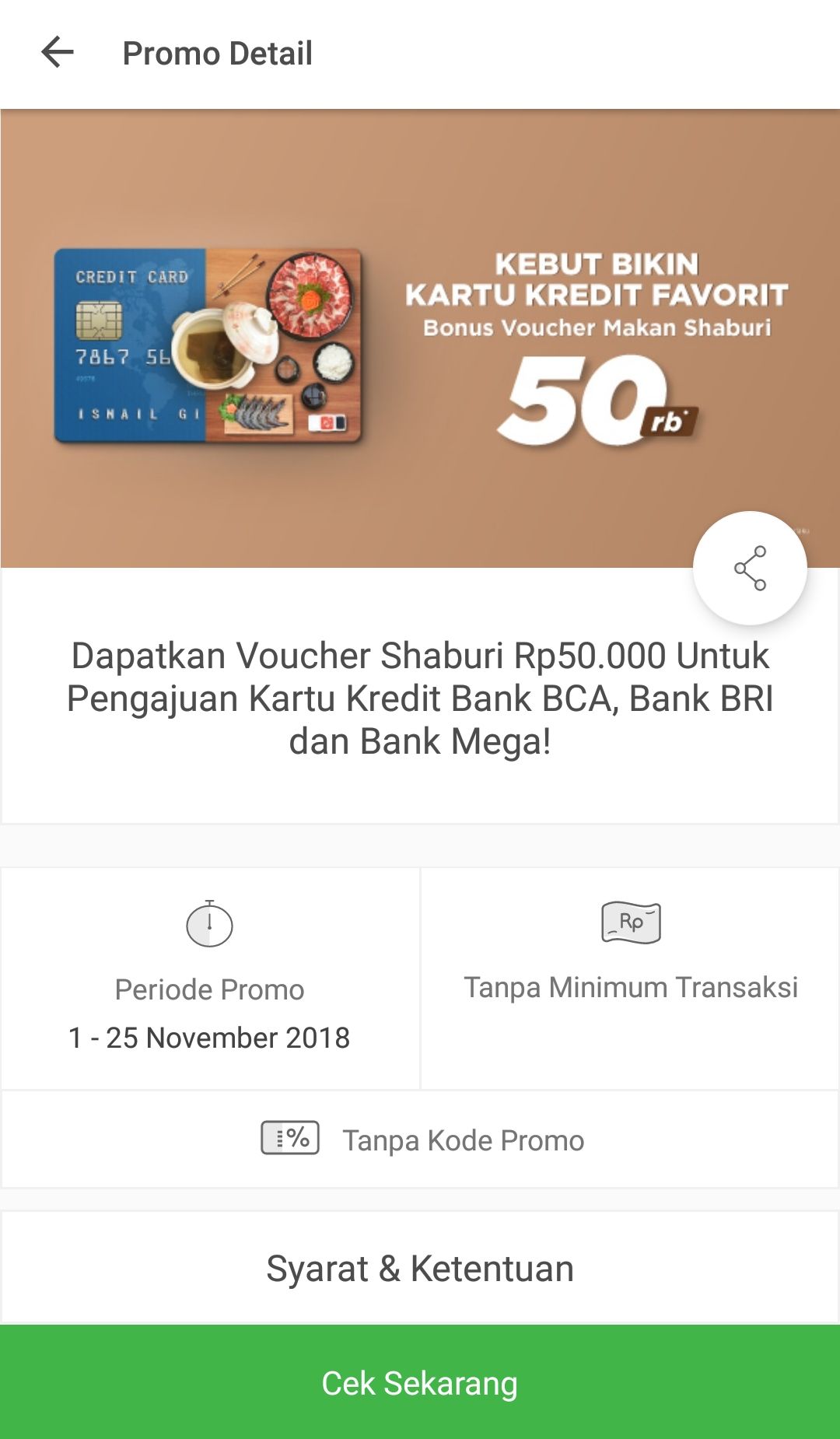 Buat kartu kredit di Tokopedia dapat bonus