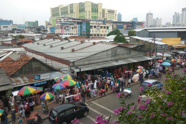 Kawasan di sekitar Stasiun Pasar Tanah Abang, Jakarta Pusat.