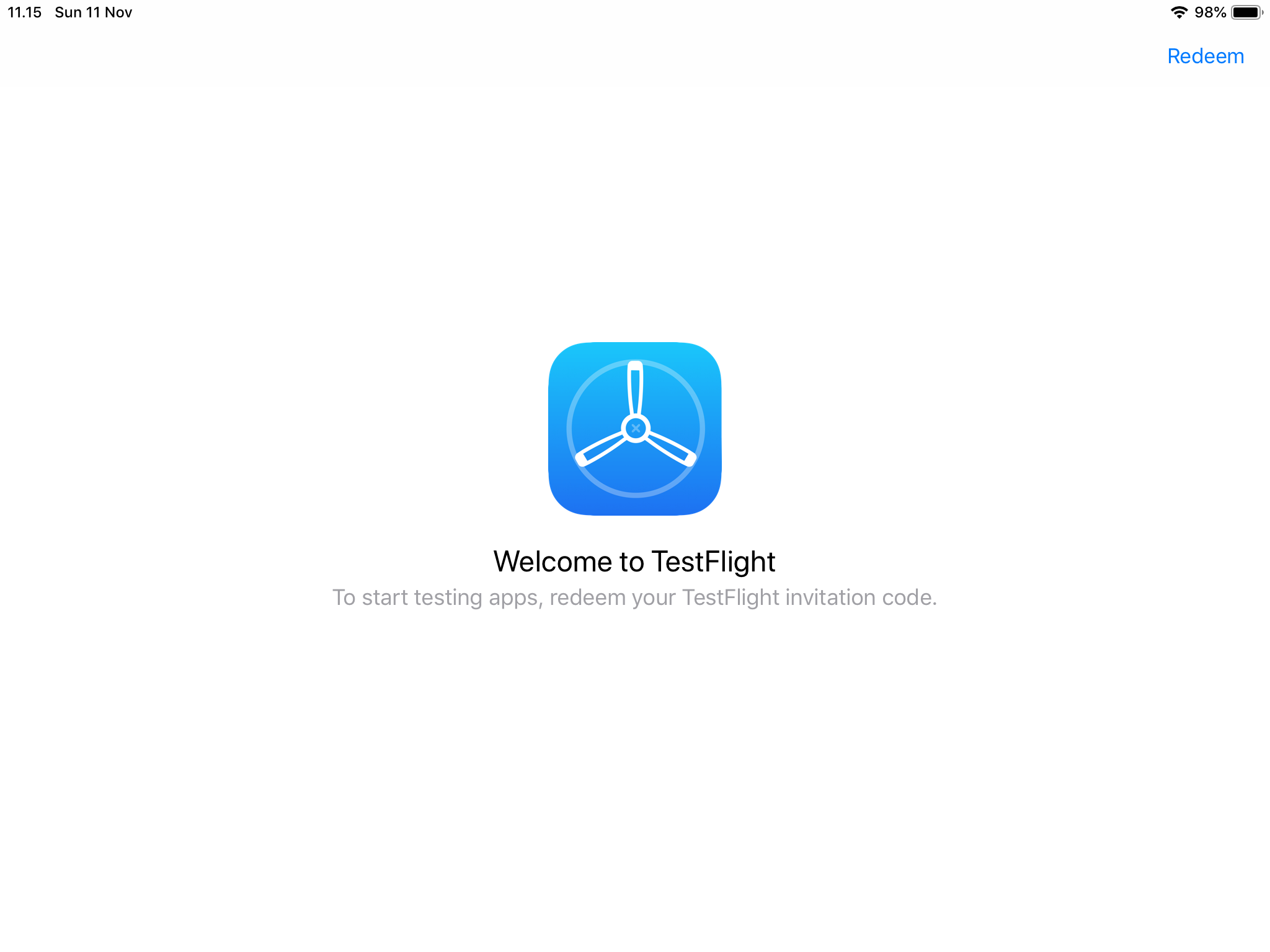 Aplikasi TestFlight di iOS