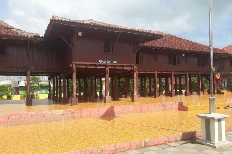 Tampak depan Rumah Si Pitung yang beralamat di kawasan Marunda, Jakarta Utara.