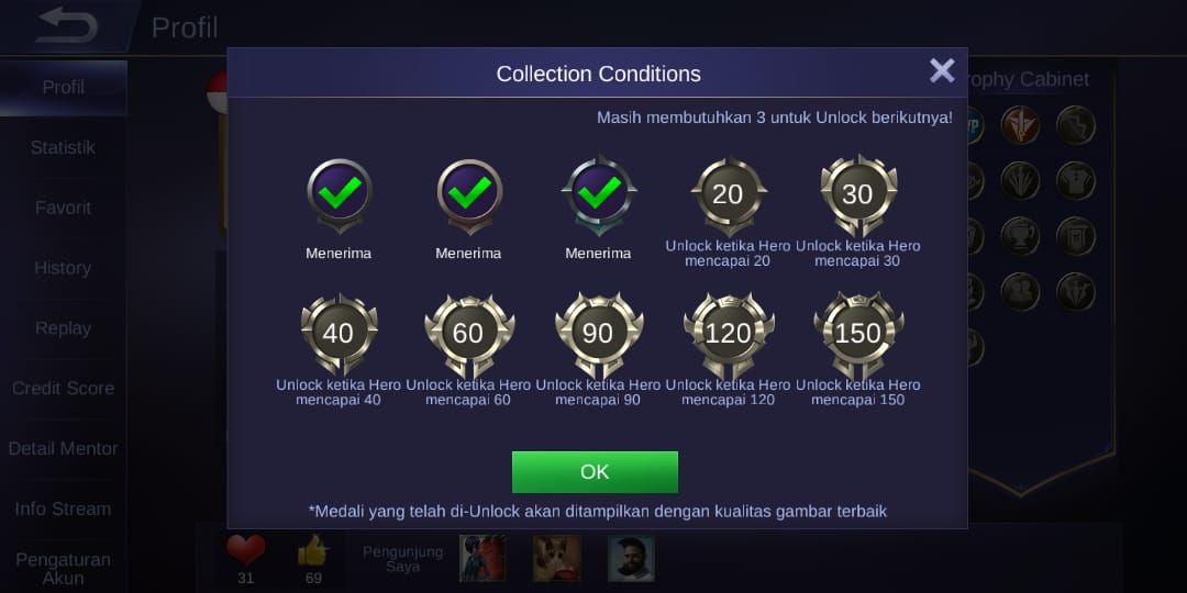 Achievement Mobile Legends