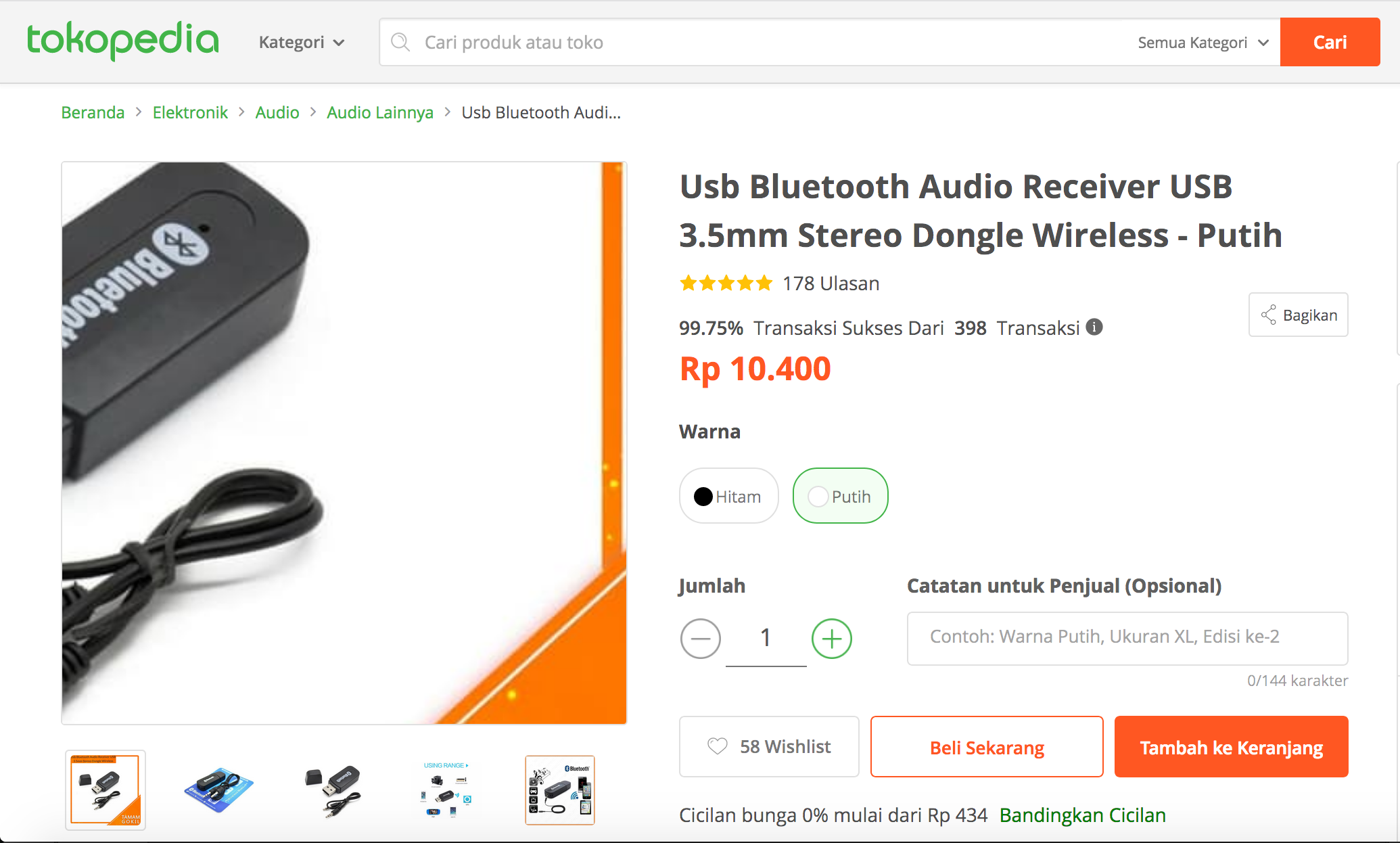 USB Bluetooh Audio Reciever