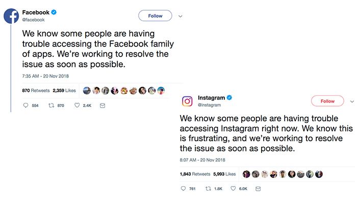 Klarifikasi dari Facebook dan Instagram