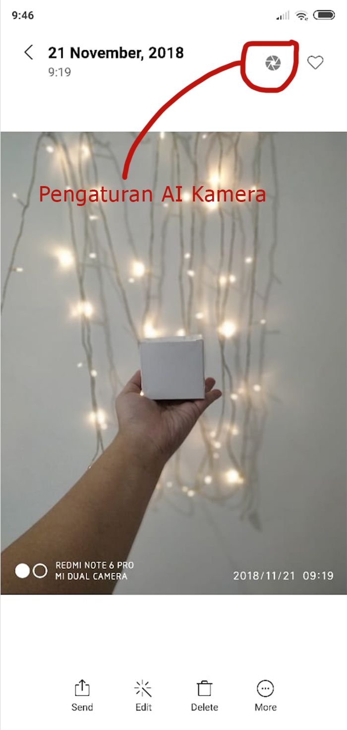 Letak Pengaturan AI Kamera