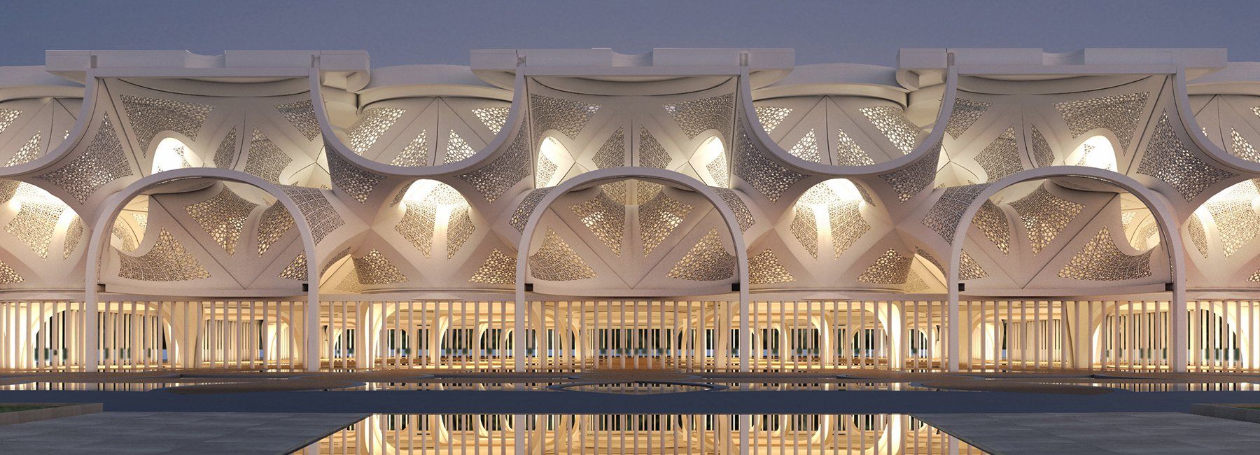 Masjid bermandikan cahaya di Dubai