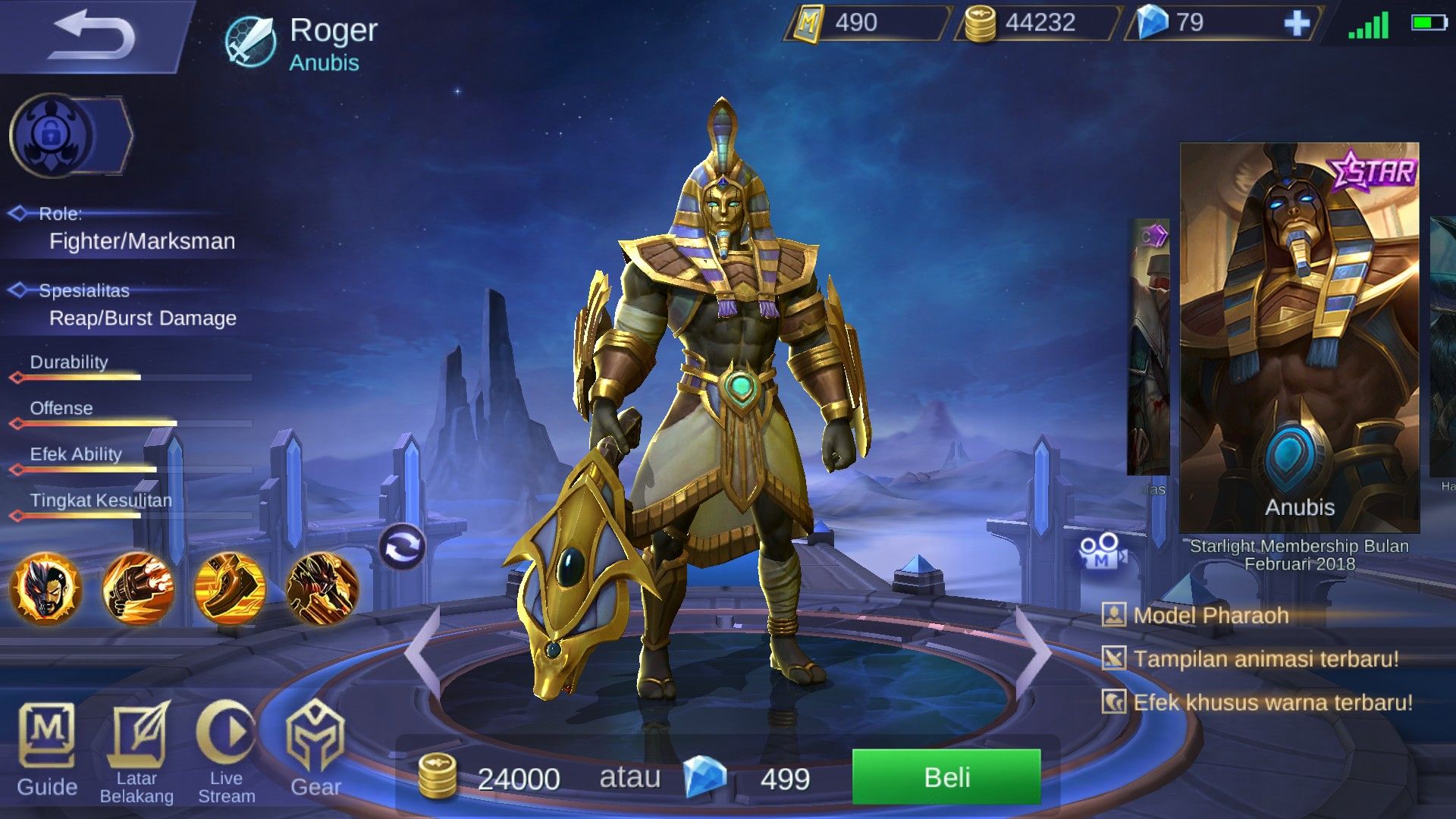 Starlight Member Mobile Legends bulan Februari 2018