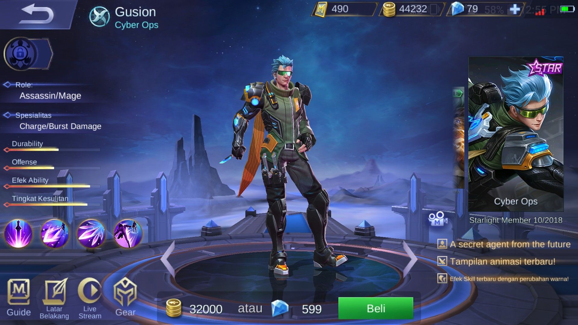 Starlight Member Mobile Legends bulan Oktober 2018