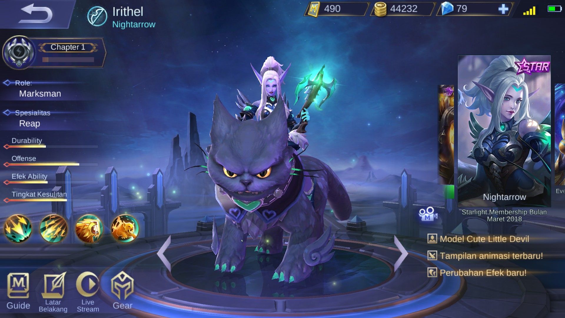 Starlight Member Mobile Legends bulan Maret 2018