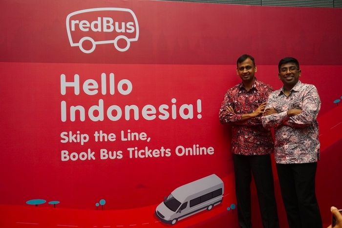  Prakash Sangam, CEO redBus dan Danan Christadoss, Country Head redBus Indonesia pada Peluncuran Aplikasi redBus (3/12)