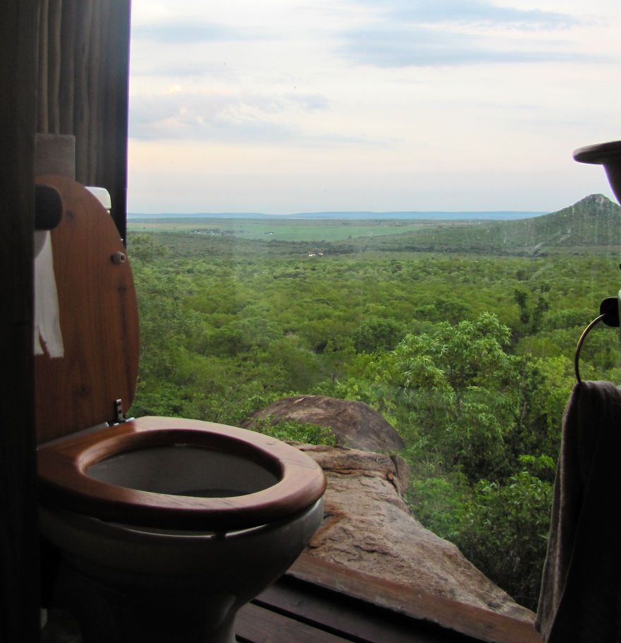 Toilet di Safari Lodge, Afrika Selatan