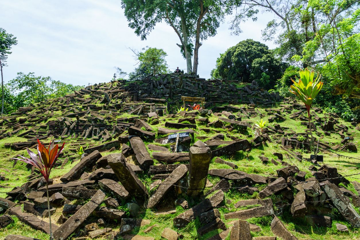 Gunung Padang Megalithic Site in Cianjur, West Java, Indonesia. Gunung Padang is the largest megalit