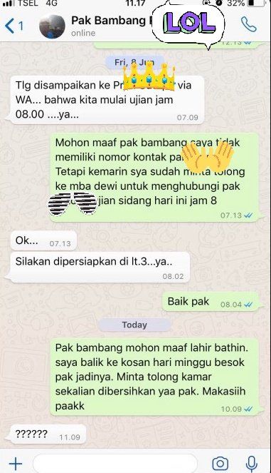 Chat mahasiswa dengan dosen